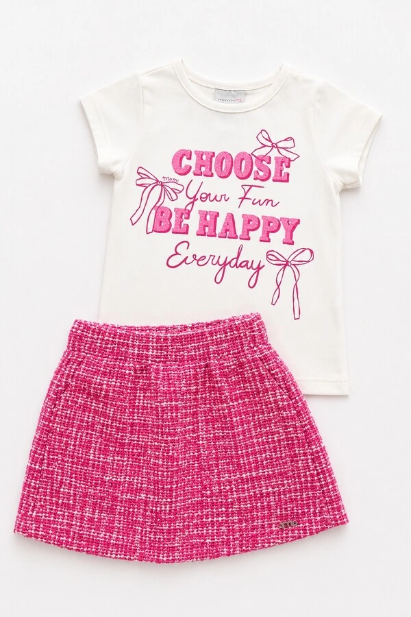 Conjunto Momi Happy Pink Tweed