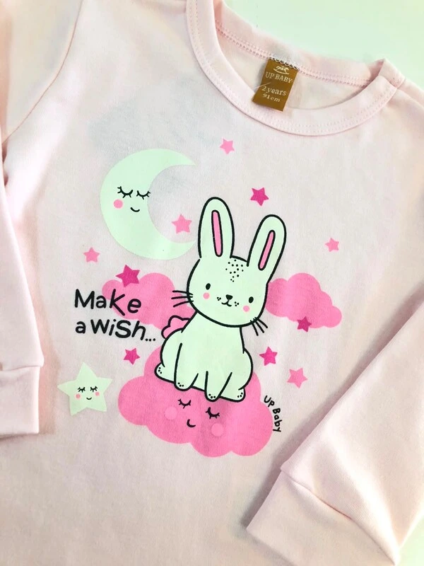 Pijama Infantil Up Baby Coelhinho Rosa