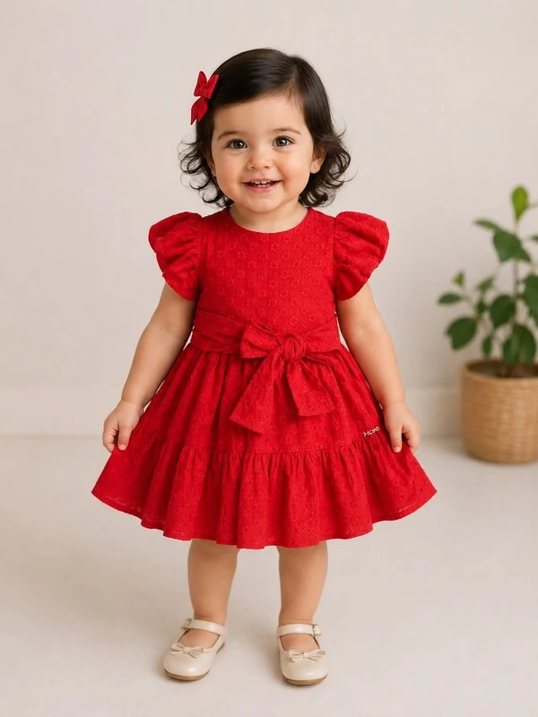 Vestido de laise manga balone