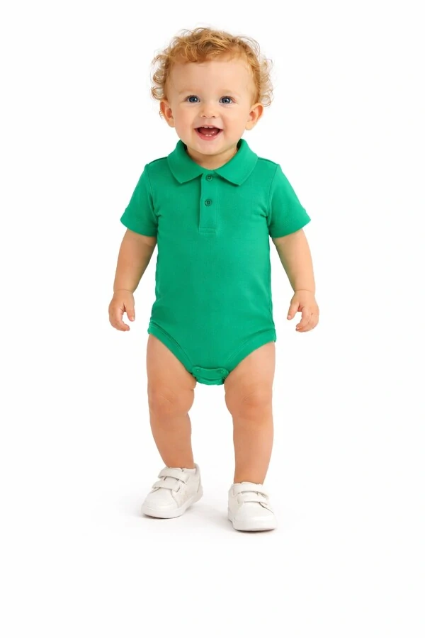 Body Polo Verde Bebê