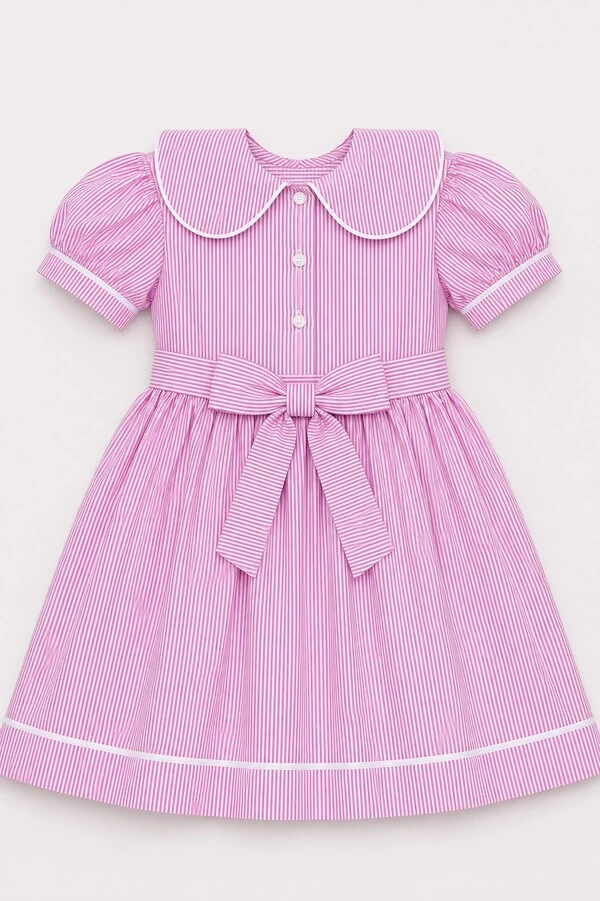 Vestido Listrado Rosa — Col & Lorê