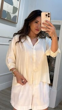 Camisa Viscose Olivia Mangas 7/8