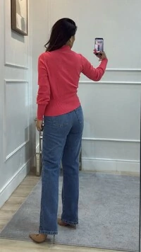 Blusa Tricot Gola Alta Texturas Em Zigue Zague Iara Punhos Largos