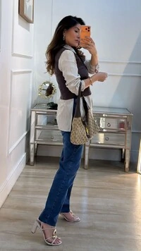 Blusa Regata Couro Eco Paty Lapela Com Detalhe Entrelaçado Texturizado