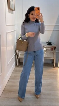 Blusa Tricot Basica Cacharrel Izabelly Nervuras Caneladas Nos Ombros