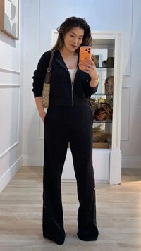 Conjunto Moletom Blusa E Calça Jamile Botões Laterais