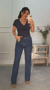 Blusa Cachequer Suplex Mangas Curtas Renata Decote V