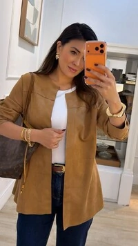 Max Cardigã Suede Suelen