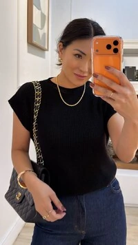 Blusa Ampla Tricot Julie Gola Canoa