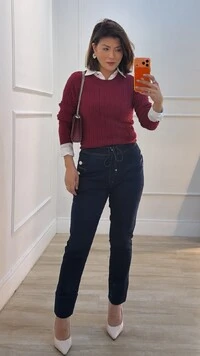Blusa Tricot Maithe Nervuras E Trançados Pela Peça