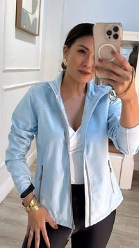 Jaqueta Gigi Gola Alta Detalhe Bicolor