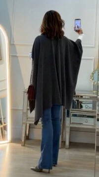 Poncho Tricot Raika Transpasse Frontal