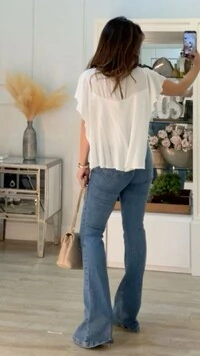 Blusa Mangas De Babado Dayane Amarração Lateral