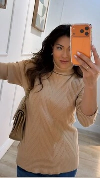 Blusa Tricot Gola Rolê Kelly Nervuras Caneladas Na Diagonal