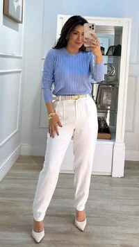 Blusa Tricot Wendy Trançados Texturizados E Entremeios Pela Peça