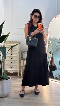 Vestido Midi Malha Giselle Alças Largas