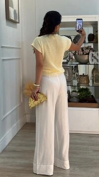 Blusa Ampla Tricot Julie Gola Canoa