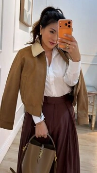 Jaqueta Casaco Suede Giovana Gola Ovelhinha