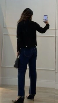 Jaqueta Casaco Suede Milena Martingale No Posterior Do Barrado