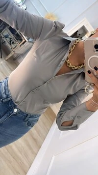 Camisa Tricoline Luísa Mangas Princesa