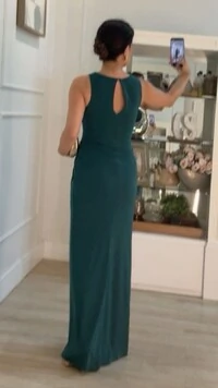 Vestido Longo Melory Detalhe Frontal Drapeado Transpassado