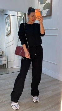 Blusa Tricot Marina Punhos Largos Canelados Detalhe De Botão