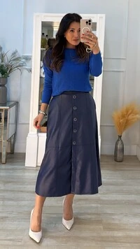 Blusa Tricot Mangas Bufantes Heloiza Trançados Triplos Frontais