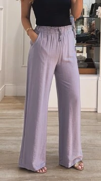 Calça Pantalona Pietra Pala Larga Com Elástico