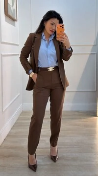 Maxi Blazer Viscose Com Linho Brenda Martingalê Nos Punhos