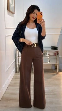 Kimono Capa Tricot Lulu Punhos Largos Canelados