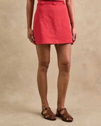 Shorts Saia Caroline Pala Larga Detalhe Corda Transpassado