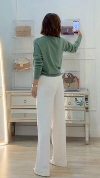 Blusa Tricot Texturizada Fernanda Nervuras Em Zigue E Zague