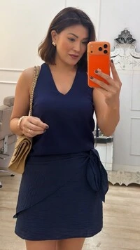 Blusa Regata Viscose Cecilia Decote V