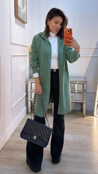 Maxi Cardigan Tricot Anabel Com Capuz