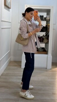 Parka Capuz Removível Maya Detalhe Bicolor Vivo E Pesponto