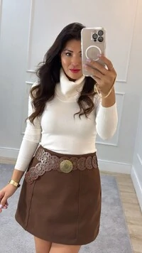 Blusa Tricot Anahí Gola Rolê