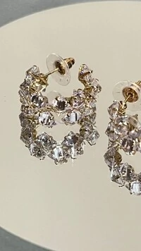 Brinco De Argola Cravejado Em Strass