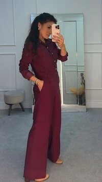 Calça Pantalona Cargo Mariane Com Cinto Faixa