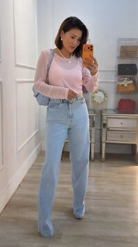 Blusa De Tule Maysa Mangas Longas