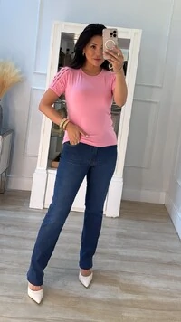 Blusa De Malha Thalita Mangas Curtas Vazadas