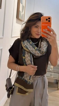Pashmina Estampada Retangular