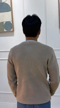 Blusa Tricot Ampla Rodrigo Gola Careca E Mangas Longas