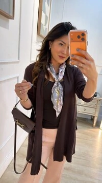 Maxi Cardigan Tricot Canelado Pandora Bolsos Frontais