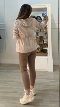 Parka Star Capuz Removível Com Puxadores Reguláveis E Botões Ônix