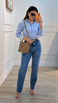 Maxi Camisa Talita Com Pregas Nos Punhos