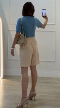 Blusa Tricot Mangas 3/4 Michelle Detalhe Em Nuvem