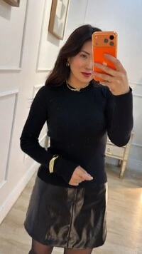 Blusa Tricot Canelado Thalita Gola Alta