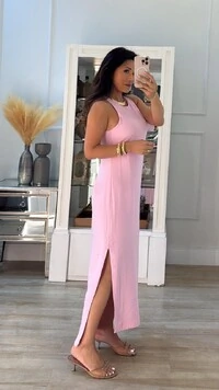 Vestido Longo Cavada Megan Fendas Laterais