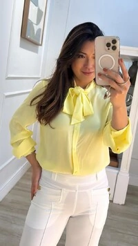 Camisa Laura Gola Com Amarração