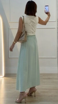 Blusa Regata Tricot Eyshila Com Texturas E Entremeios